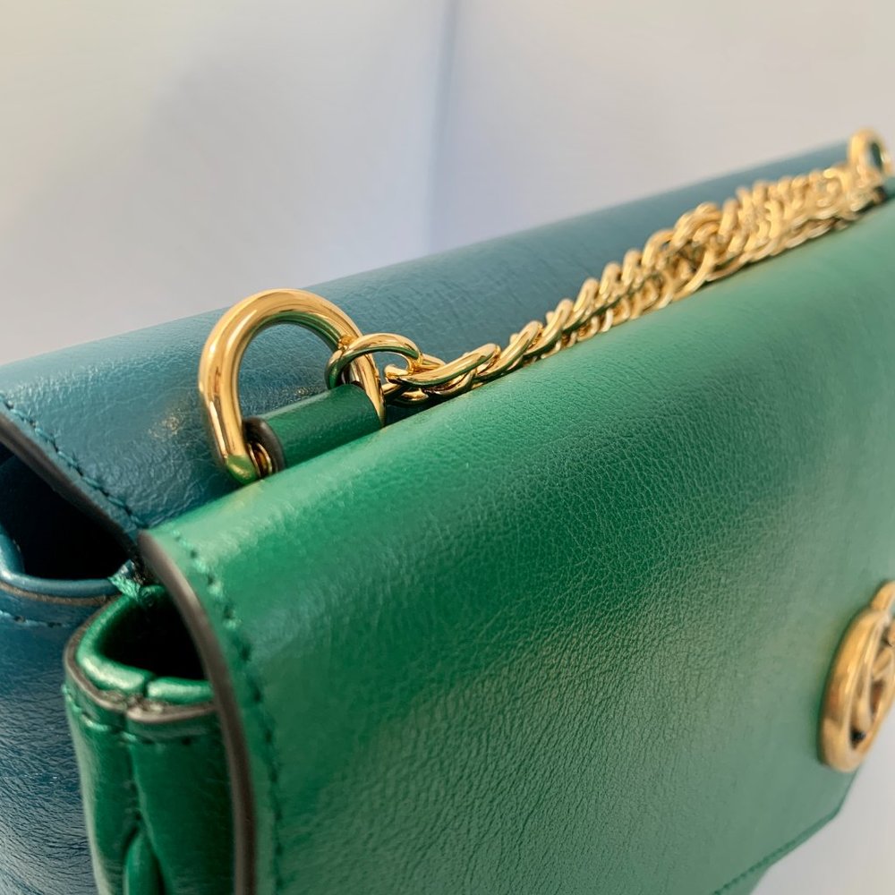 Gucci Thiara Double Envelope Shoulder Bag in Green NEW NEVER WORN W DUSTBAG - Picture 9 of 16